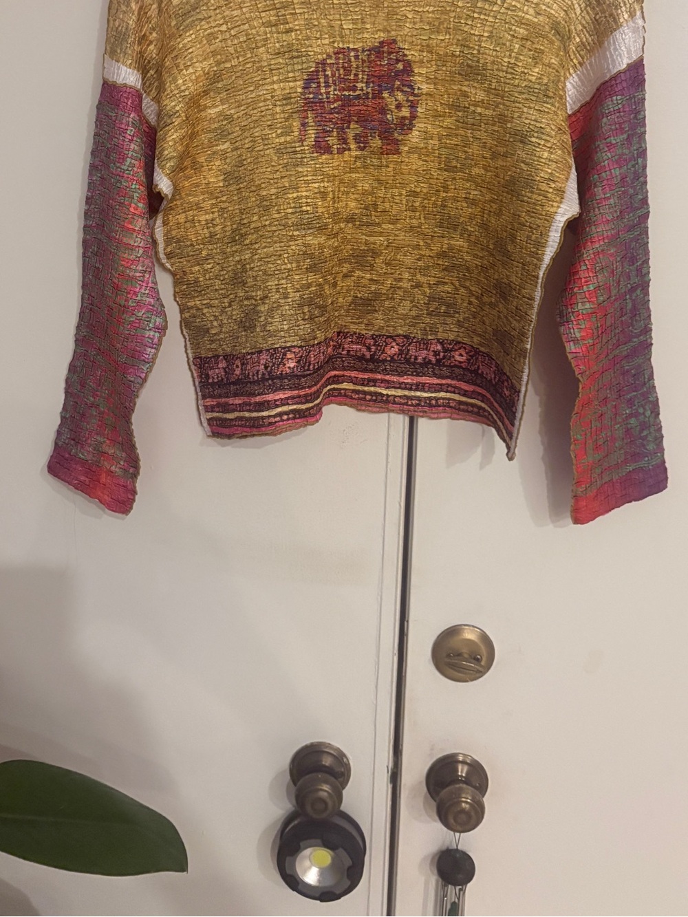 Boho Crinkle Stretch Elephant Top XL Made USA